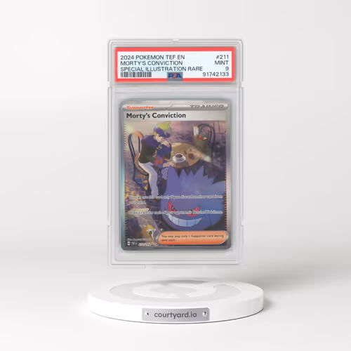 2023 Temporal Forces - TEF EN #211 Morty's Conviction - Special Illustration Rare (PSA 9 MINT)