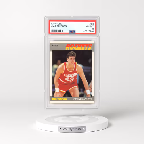 1987 Fleer #86 Jim Petersen (PSA 8 NM-MT)