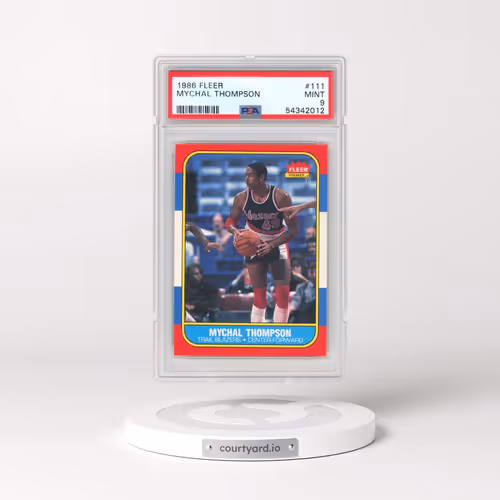 1986 Fleer #111 Mychal Thompson (PSA 9 MINT)