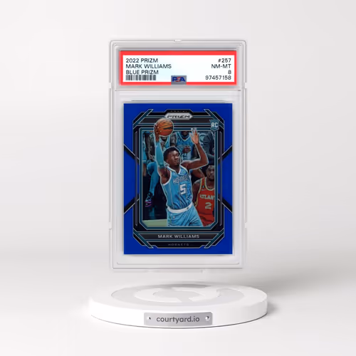 2022 Panini Prizm #257 Mark Williams - Blue Prizm (PSA 8 NM-MT)
