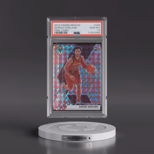 2019 Panini Mosaic #249 Darius Garland - Pink Camo (PSA 10 GEM MINT)