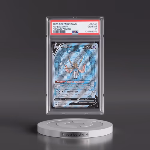 2023 Pokémon Sword and Shield Crown Zenith #GG48 Zacian V - Holo Full Art (PSA 10 GEM MINT)