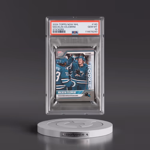 2024 Topps Now NHL Stickers #140 Macklin Celebrini (PSA 10 GEM MINT)