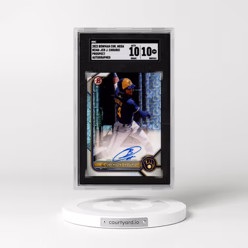 2022 Bowman Chrome Mega Box Autographs #JCR Jackson Chourio (SGC 10 GEM MINT)