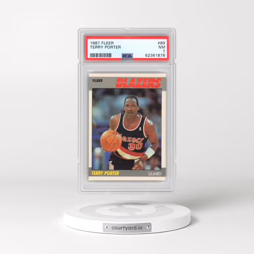 1987 Fleer #89 Terry Porter (PSA 7 NM)