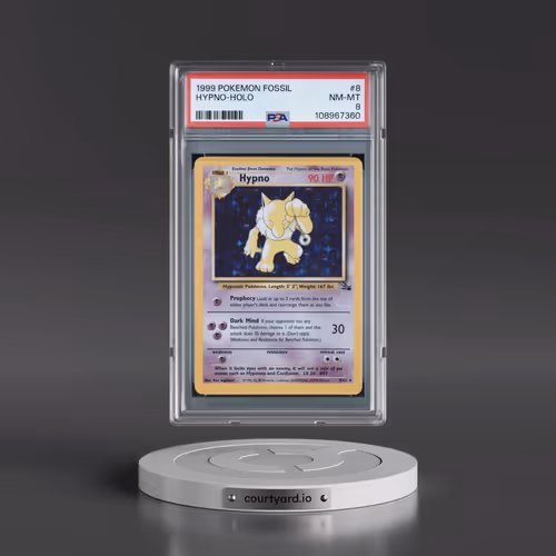 1999 Pokémon Fossil #8 Hypno - Holo (PSA 8 NM-MT)