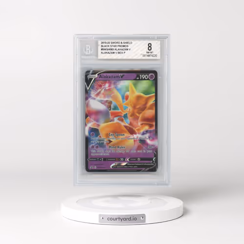 2017 Black Star Promos - Sword & Shield #083 Alakazam V - Holo Alakazam V Box (BGS 8 NM-MT)