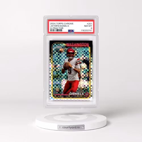 2024 Topps Chrome #201 Jayden Daniels - X-Fractor (PSA 8 NM-MT)