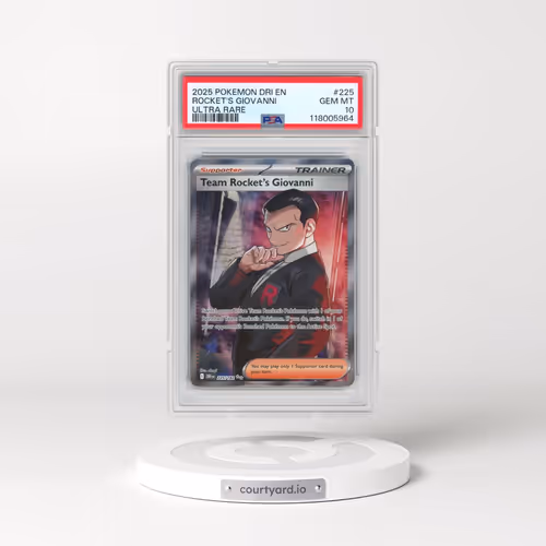 2025 Pokémon Dri EN-Destined Rivals #225 Team Rocket's Giovanni - Ultra Rare (PSA 10 GEM MINT)