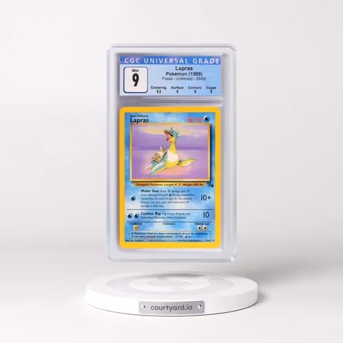 1999 Fossil #25/62 Lapras (CGC 9 MINT)