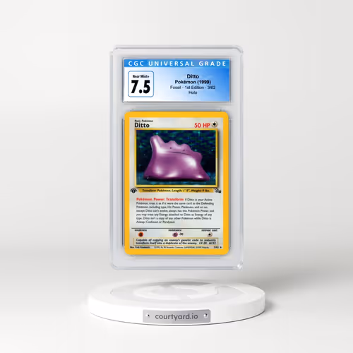 1999 Fossil #3/62 Ditto - 1st Edition Holo (CGC 7.5 NM+)