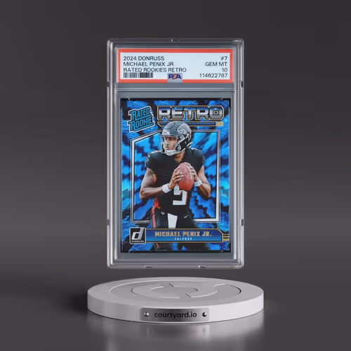 2024 Panini Donruss Rated Rookies Retro #7 Michael Penix Jr. (PSA 10 GEM MINT)