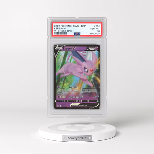 2022 Pokémon Swsh Black Star Promo #201 Espeon V - Holo V Heroes Tins (PSA 10 GEM MINT)