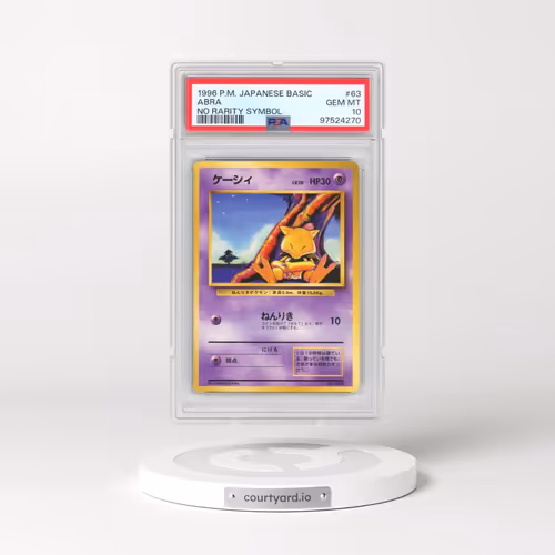 1996 Pokémon Basic #63 Abra - No Rarity Symbol (PSA 10 GEM MINT)