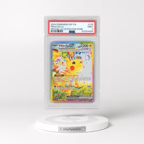 2024 Pokémon Ssp EN-Surging Sparks #238 Pikachu EX - Holo Special Illustration Rare (PSA 9 MINT)