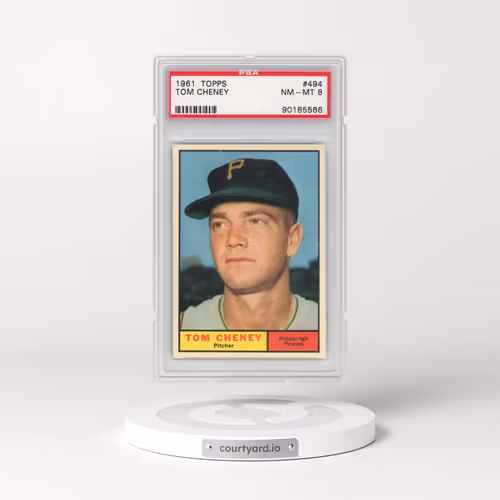 1961 Topps #494 Tom Cheney (PSA 8 NM-MT)