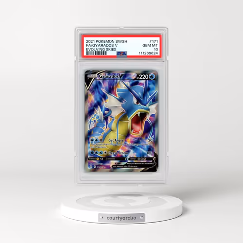 2021 Pokémon Sword & Shield Evolving Skies #171 Gyarados V - Holo Full Art (PSA 10 GEM MINT)