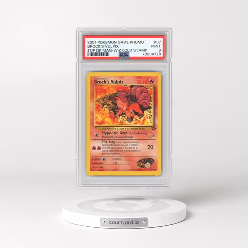 2001 Pokémon Game Promo #37 Brock's Vulpix - Top Deck Magazine w/Wizards Gold Stamp (PSA 9 MINT)