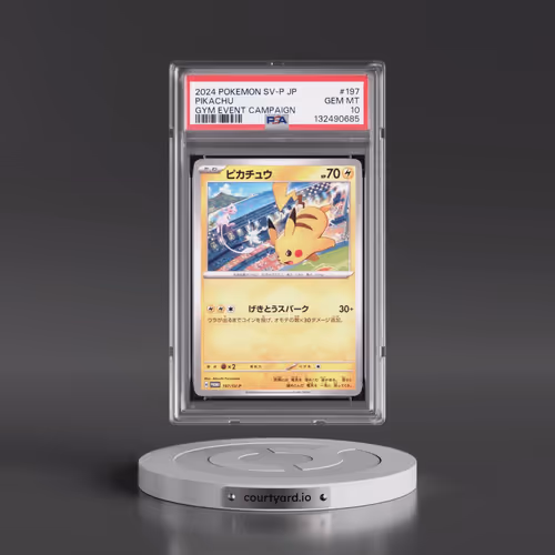 2024 Pokémon SV-P Promo #197 Pikachu - Gym Event Campaign (PSA 10 GEM MINT)