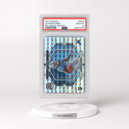 2023 Panini Mosaic NFL Debut #ND10 Jahmyr Gibbs - Mosaic (PSA 10 GEM MINT)