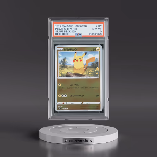2021 Pokémon Sword & Shield Start Deck 100 #127 Pikachu - Reverse Foil (PSA 10 GEM MINT)