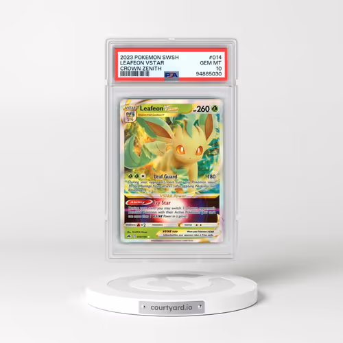2023 Pokémon Sword and Shield Crown Zenith #014 Leafeon Vstar (PSA 10 GEM MINT)
