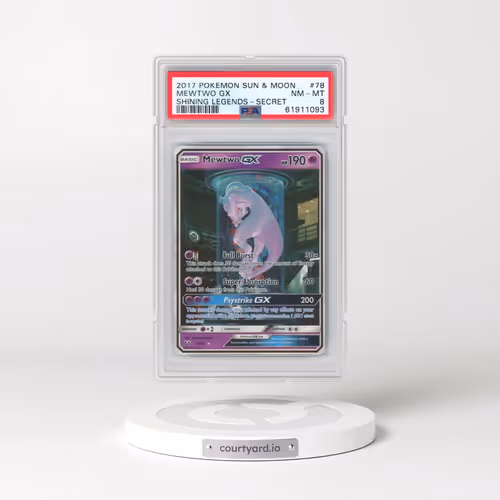 2017 Pokémon Sun & Moon Shining Legends #78 Mewtwo GX - Holo Secret (PSA 8 NM-MT)