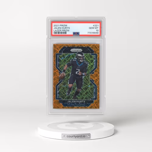2021 Panini Prizm #221 Jalen Hurts - Lazer Prizm (PSA 10 GEM MINT)