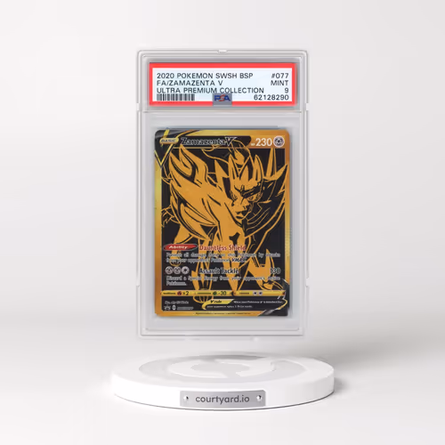 2020 Pokémon Swsh Black Star Promo #077 Zamazenta V - Holo Full Art Ultra Premium Collection (PSA 9