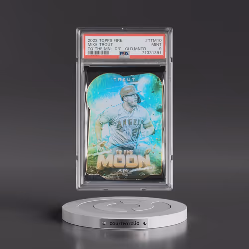 2022 Topps Fire to the Moon #TTM10 Mike Trout - Die-Cut-Gold Minted (PSA 9 MINT)