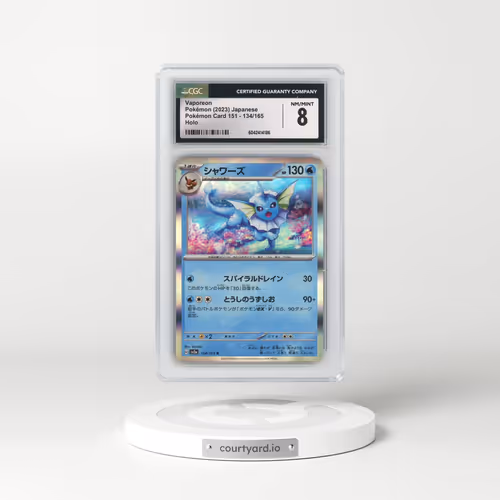 2023 Pokémon Card 151 #134/165 Vaporeon - Holo (CGC 8 NM-MT)