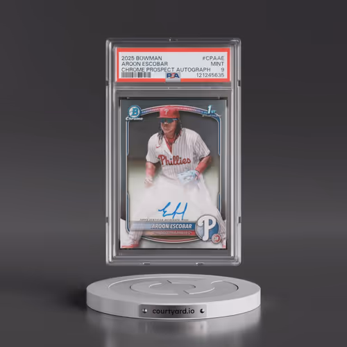 2025 Bowman Chrome Prospect Autographs #CPAAE Aroon Escobar (PSA 9 MINT)