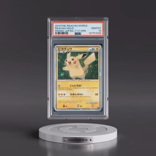 2010 Pokémon Pikachu World Promo Pikachu - Holo 7-11-Green (PSA 10 GEM MINT)