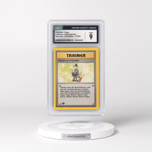 1999 Base Set #77/102 Pokémon Trader - 1st Edition 1st Edition (CGC 9 MINT)