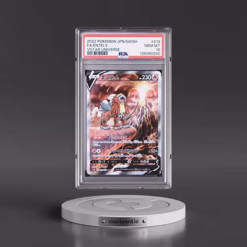 2022 Pokémon Sword & Shield Vstar Universe #213 Entei V - Holo Full Art (PSA 10 GEM MINT)