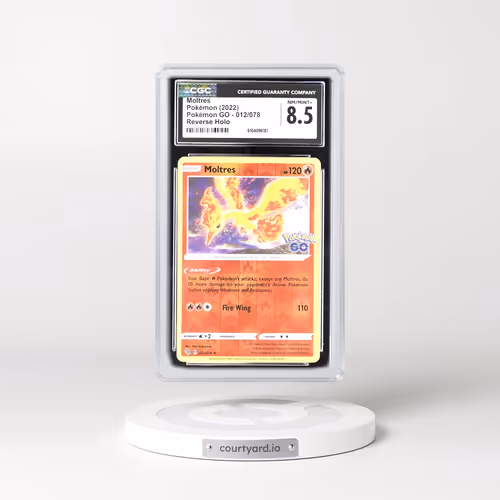 2022 Pokémon GO #012/078 Moltres - Reverse Holo (CGC 8.5 NM-MT+)
