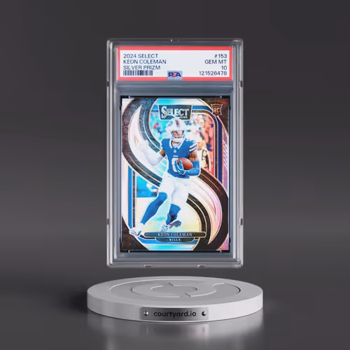 2024 Panini Select #153 Keon Coleman - Silver Prizm (PSA 10 GEM MINT)
