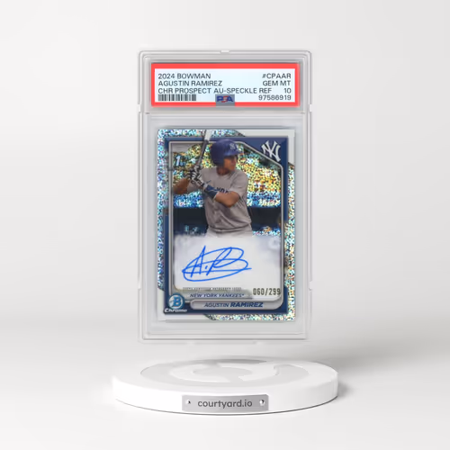 2024 Bowman Chrome Prospect Autographs #CPAAR Agustin Ramirez - Speckle Refractor (PSA 10 GEM MINT)