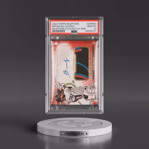 2022 Topps Inception Inception Autographed Patch #IAPBDC Bryan de La Cruz - Red (PSA 10 GEM MINT)