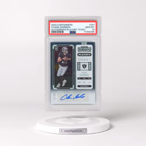 2022 Panini Contenders #291 Chase Garbers - Autograph-Playoff Ticket (PSA 10 GEM MINT)
