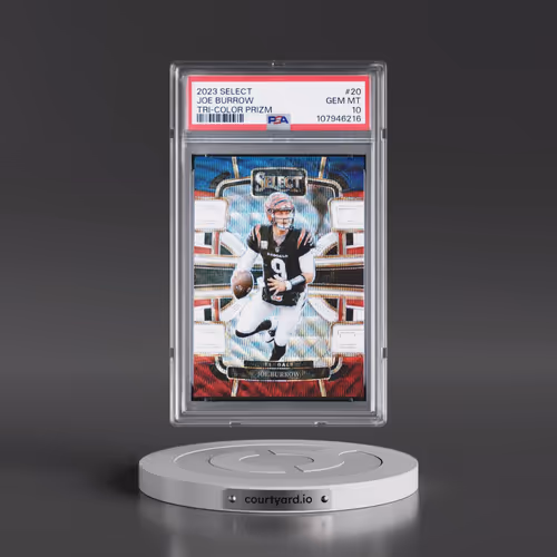 2023 Panini Select #20 Joe Burrow - Tri-Color Prizm (PSA 10 GEM MINT)