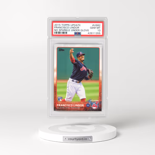 2015 Topps Update #US82 Francisco Lindor - No Sparkle Under Glove (PSA 10 GEM MINT)