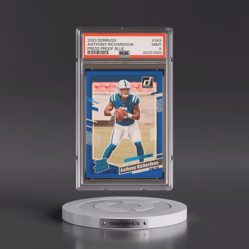 2023 Panini Donruss #343 Anthony Richardson - Press Proof Blue (PSA 9 MINT)