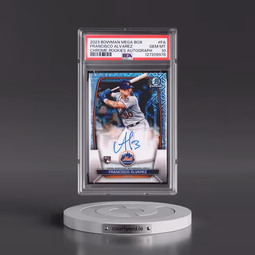 2023 Bowman Mega Box Chrome Rookies Autographs #FA Francisco Alvarez (PSA 10 GEM MINT)