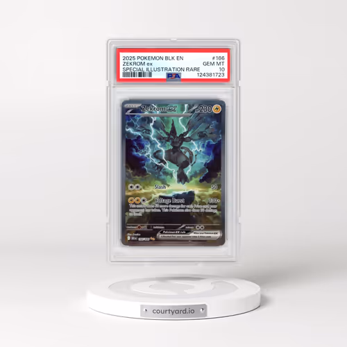 2025 Pokémon Blk EN-Black Bolt #166 Zekrom EX - Holo Special Illustration Rare (PSA 10 GEM MINT)