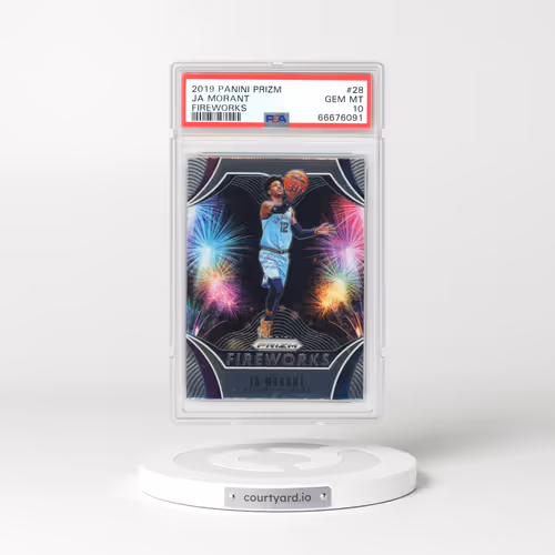 2019 Panini Prizm Fireworks #28 Ja Morant (PSA 10 GEM MINT)