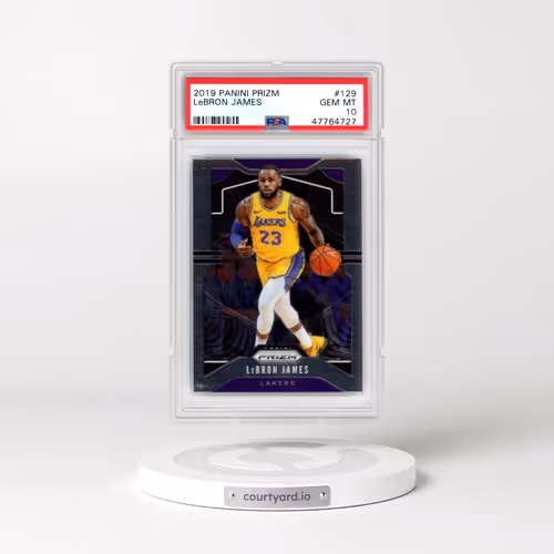 2019 Panini Prizm #129 LeBron James (PSA 10 GEM MINT)