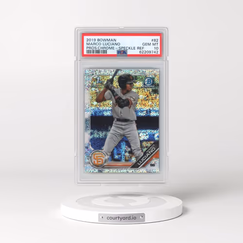2019 Bowman Prospects Chrome #82 Marco Luciano - Speckle Refractor (PSA 10 GEM MINT)
