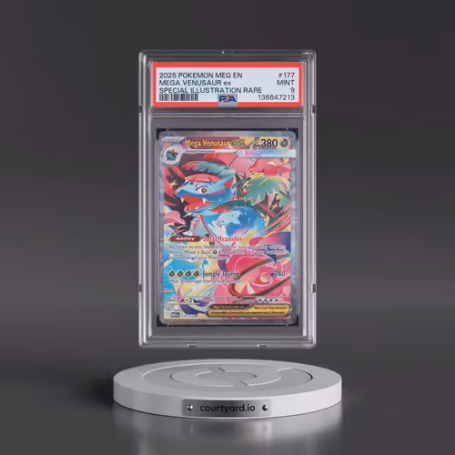 2025 Pokémon Meg EN-Mega Evolution #177 Mega Venusaur EX - Holo Special Illustration Rare (PSA 9 MIN