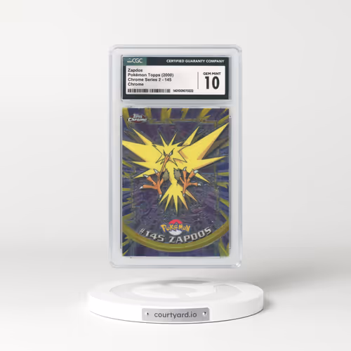2000 Chrome Series 2 #145 Zapdos - Chrome (Topps Chrome Stamp on Front of Card) (CGC 10 GEM MINT)